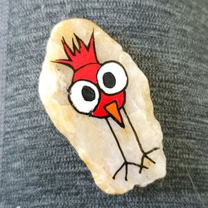 Painted Red Bird Character